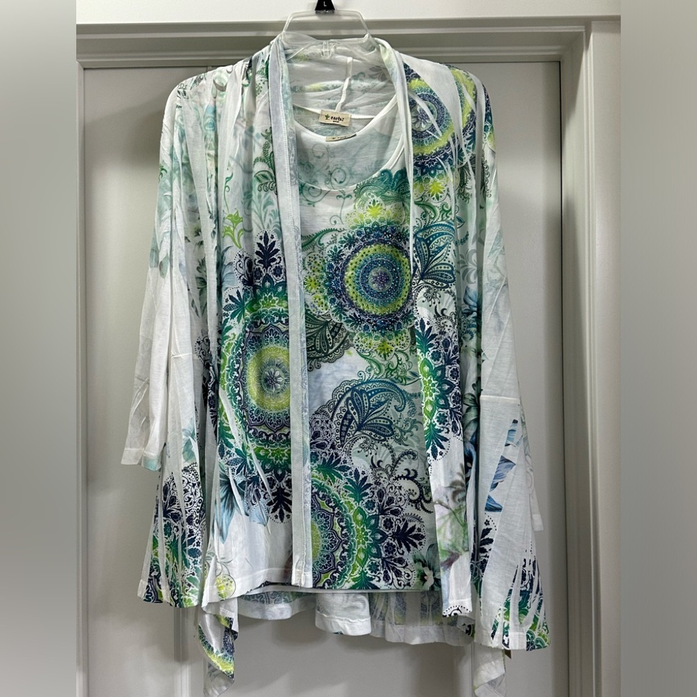 “Cactus” brand. BRAND NEW WITH TAGS. tank top with matching cardigan.